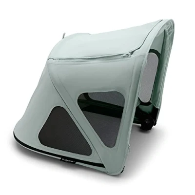 Abbildung von Bugaboo Fox und Cub Sonnendach mit Lüftungsfenstern, ausziehbar für zusätzlichen optimalen Sonnenschutz, wasserabweisend, kompatibel allen Modellen, Pine Green