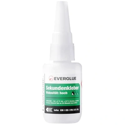 Abbildung von Everglue Sekundenkleber Cyanacrylat hochviskos 20g Dosierflasche, (1 tlg)