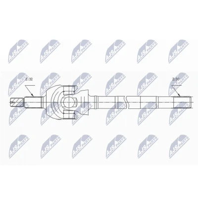 Abbildung von NTY NPW CH 124 Antriebswelle Vorderachse links JEEP: WRANGLER 3