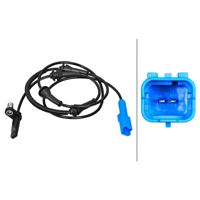 Abbildung von HELLA 6PU 358 217 071 ABS Sensor Hallsensor 2 1190 PEUGEOT: 407 SW, Limousine, Coupe, CITROËN: C5 III Kombi, C6 3