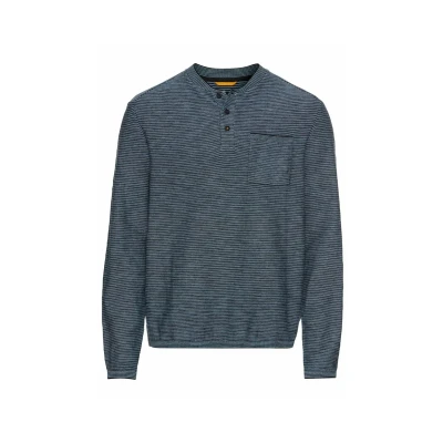 Abbildung von camel active Henley AUS Langarmshirt, Herren, Größe: Medium, Elemental blue