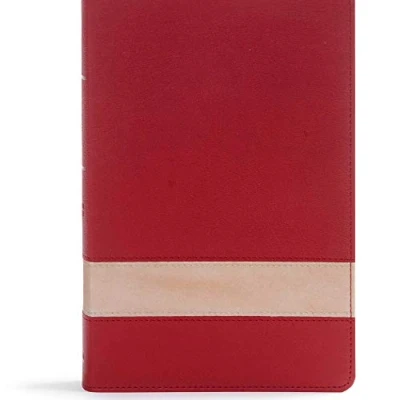 Abbildung von CSB Large Print Personal Size Reference Bible, Crimson/Tan Leathertouch, Indexed