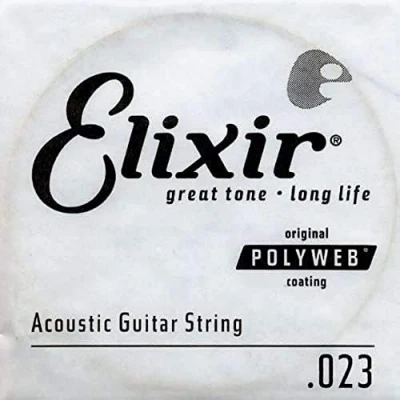 Abbildung von Elixir® Saiten 80/20 Bronze Akustikgitarre Einzelsaite mit POLYWEB® Beschichtung (.023)