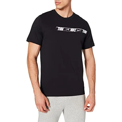 Abbildung von Nike Herren NSW Repeat T Shirt, Black/Black/White, M