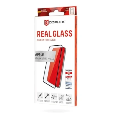 Abbildung von Apple iPhone 14 Panzerglas Displex Real Glass FC Bildschirmschutzfolie Full Cover für das
