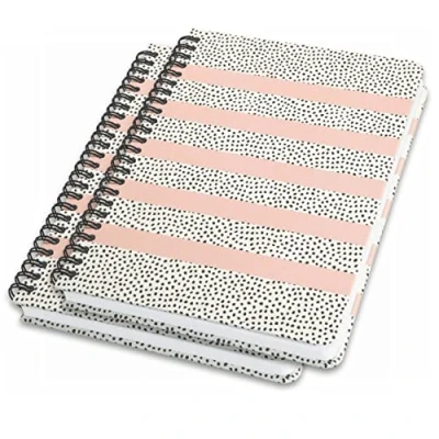 Abbildung von SIGEL JN600/2 Spiralblock Notizblock Bullet Journal Jolie, ca. A5, 2er Pack, dot Lineatur, 120 Seiten, rosa/weiß, vegan, aus nachhaltigem Papier hergestellt