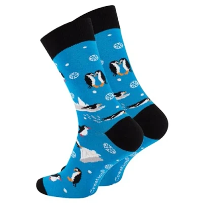 Abbildung von Vincent Creation FUN Socken, Größe: 37 41, Pinguinblau