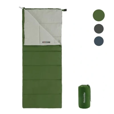 Abbildung von Naturehike Schlafsack für Erwachsene, Leichter Rechteckiger Spleißbarer 3 Jahreszeiten Drinnen und Draußen (Grün)