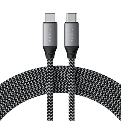 Abbildung von SATECHI USB C auf 100W Ladekabel Für Typ Geräte 6,5 Fuß (2 Meter) M2/M1 MacBook Pro/Air, iPad M2 Mac Mini, iMac M1