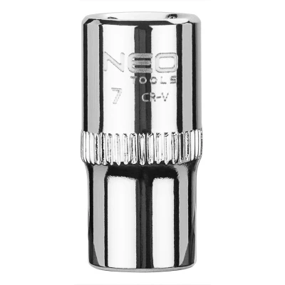 Abbildung von NEO TOOLS 08 225 Steckschlüsseleinsatz 1/4 3124 7 mm Chrom Vanadium Stahl SuperLock