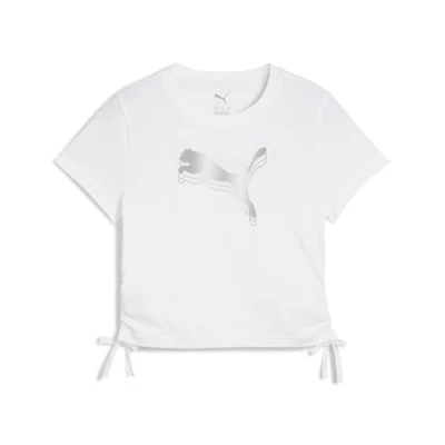 Abbildung von Puma Metallic Knotted TEE Unisex Tshirt print für Kinder, Größe: 140, White