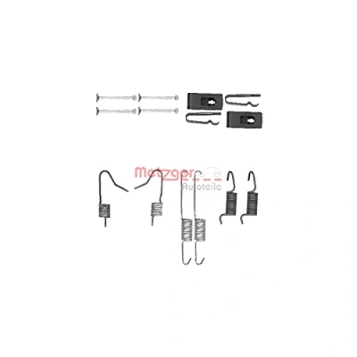 Abbildung von METZGER 105 0898 Zubehörsatz, Feststellbremsbacken TOYOTA: Yaris I Schrägheck, Corolla IX Avensis II Kombi, NISSAN: Qashqai / Qashqai+2