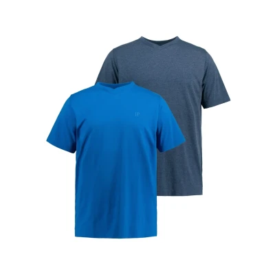 Abbildung von JP1880 2ER PACK Vausschnitt Halbarm Tshirt basic, Herren, Größe: 7XL, .