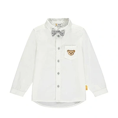 Abbildung von Steiff Jungen Hemd Langarm Shirt, Bright White, 98 EU