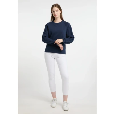 Abbildung von DREIMASTER Maritim Damen Sweatshirt mit Rundhalsausschnitt XL / Dunkelmarine 80% Baumwolle 20% Polyester