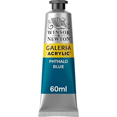 Abbildung von Winsor &amp; Newton 2120516 Galeria Acrylfarbe, hohe Pigmentierung, lichtecht, buttrige Konsistenz, 60 ml Tube Phthaloblau