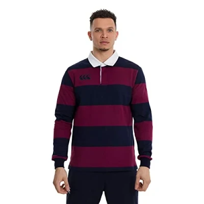 Abbildung von Canterbury Herren Long Sleeve Retro Hoop Jersey, kastanienbraun, XL