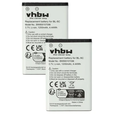 Abbildung von vhbw 2X Akku kompatibel mit Agfeo DECT 60, 65 IP, 70 75 60 IP schnurlos Festnetz Telefon (1200 mAh, 3,7 V, Li Ion)