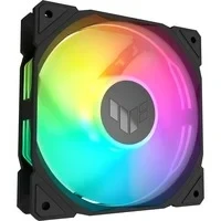 Abbildung von ASUS TUF Gaming TR120 ARGB Reverse Blade Black Gehäuselüfter Single Pack (120mm PWM PC Lüfter, 2000 rpm, 2.75 mm H2O, 76,3 CFM Luftstrom, 16 einzeln adressierbare RGB LEDs, schwarz)