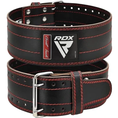 Abbildung von RDX Arbeitsstützgürtel 4 Zoll Leder Gewichtheben Gürtel, Weightlifting belt USPA genehmig