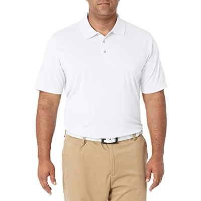 Abbildung von Amazon Essentials Herren Golf Polo Shirt, Schnell Trocknend, Normale Passform, Weiß, XXL