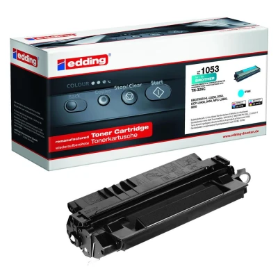 Abbildung von edding Toner EDD 1053 Cyan Reichweite 3500 Seiten Ersetzt Brother TN 326C