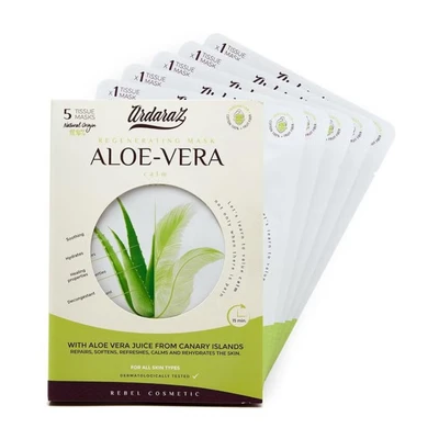 Abbildung von Ardaraz Beruhigende, feuchtigkeitsspendende Gesichtsmasken beauty mit Aloe Vera und Hyaluronsäure. Erfrischende Tuchmasken gesicht im 5er Pack. Tiefenwirksame Feuchtigkeitspflege Sofortwirkung