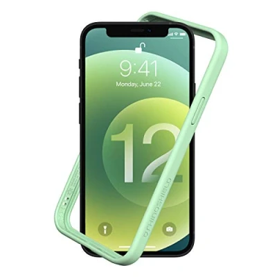 Abbildung von RhinoShield Bumper Case kompatibel mit [iPhone 12/12 Pro] CrashGuard NX Stoßdämpfende Schutzhülle im schlanken Design 3.5 Meter Fallschutz Minzgrün