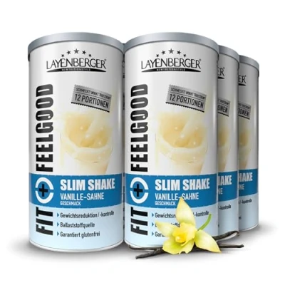 Abbildung von Fit+Feelgood SLIM SHAKE POWDER Vanille Sahne 6x396g