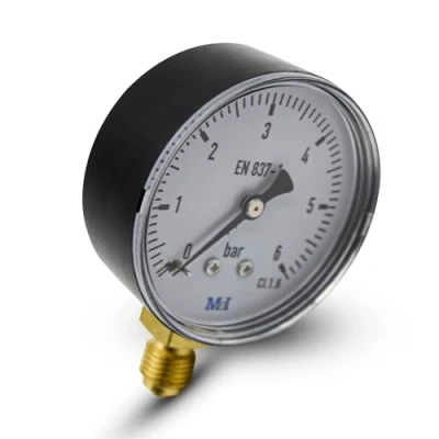 Abbildung von DOJA Barcelona Wasser Druckmessgerät 1/4&quot; 0 6 bar 1er Pack Manometer Druckluft Wasserdrucküberwachung von Trinkwassersystemen, Messgerät Heizung, Bewässerung, Pumpen