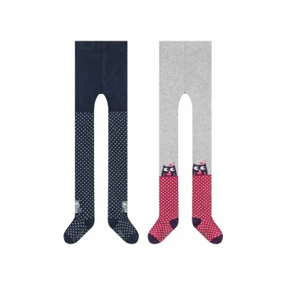 Abbildung von camano 2ER PACK Strumpfhose für Kinder, Größe: 122/128, Mulberry purple