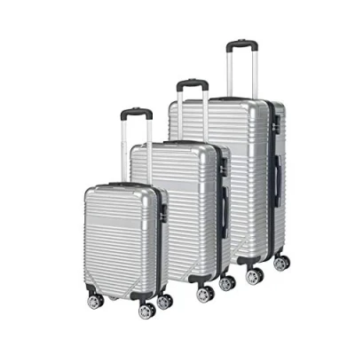 Abbildung von LAGUNA BEACH Riviera Koffer Set Größe (M, L, XL) Reisekoffer mit Handgepäckkoffer, mittelgroßem &amp; großem Hartschalenkoffer, TSA Zahlenschloss voll versenkbarer Teleskopstange