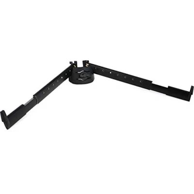 Abbildung von K&amp;M 18866 Auflagearme Set B Schwarz eloxiert geneigte Erweiterung zur Keyboard Aufnahme für Säulenständer Spider Pro