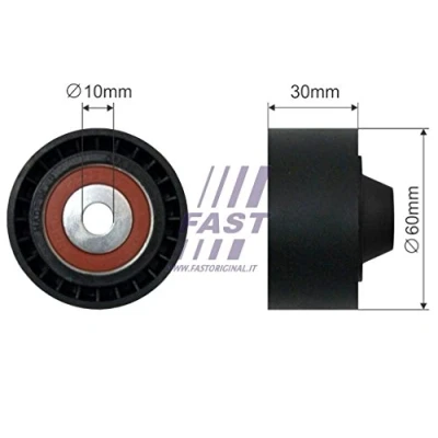 Abbildung von FAST FT44563 Umlenkrolle PEUGEOT: 206 Schrägheck, 206+ 307 SW, CITROËN: Berlingo II, DS3 / First I