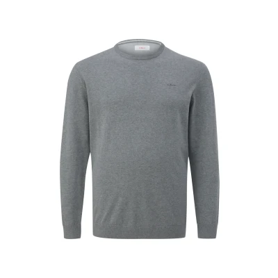 Abbildung von s.Oliver MIT LOGO Stickerei Strickpullover, Herren, Größe: 3XL, Grau