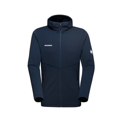 Abbildung von Mammut Aconcagua Light ML Hooded Jacket Men Outdoor Fleecejacke für Herren, Midlayer Wanderjacke, Leichte Outdoorjacke Sommer, Atmungsaktiv, Mit Kapuze Marine, L