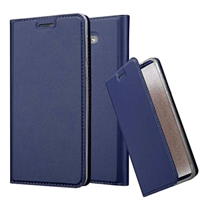 Abbildung von Cadorabo Hülle kompatibel mit Huawei Mate 9 LITE / GR5 2017 Honor 6X aus Kunst Leder Klappbare Magnetische [Kartenfächern] Cover für Tasche in Blau