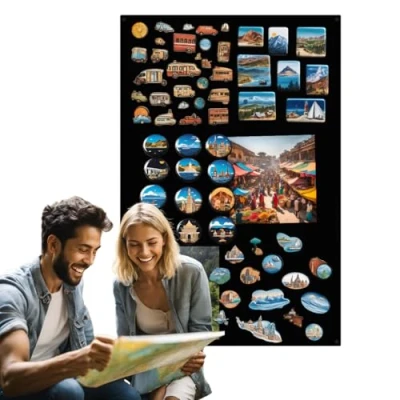 Abbildung von Anwicar Magnettafel Magnetische Pinnwand 80x50 cm aus Stahl, ideal für Magnete und Notizen, magnetisches Whiteboard, beschreibbare Tafel mit Kreidemarkern, inkl. Montageset Schwarz
