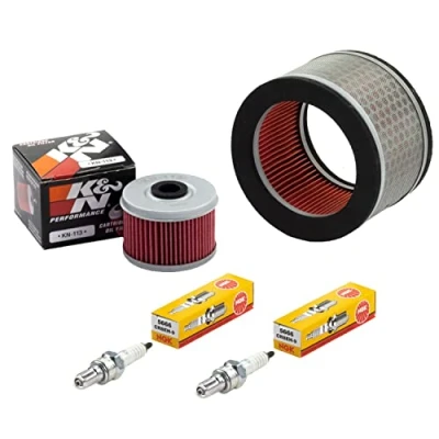 Abbildung von Wartungspaket Luftfilter + Ölfilter Zündkerzen für Hon da VT 125 C C2 VT125 Shadow JC29 JC31 Baujahr 1999 2008