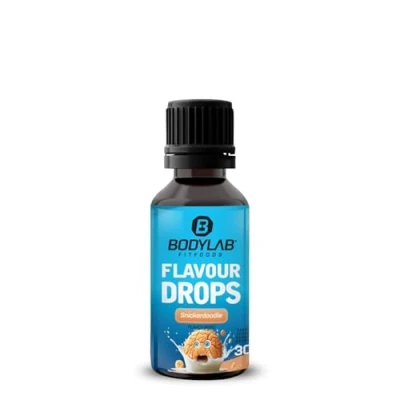 Abbildung von Bodylab24 Flavour Drops 30ml Snickerdoodle, Kalorienfreie, Zuckerfreie &amp; Fettfreie Aroma Tropfen, Flavdrops zum Süßen von Lebensmitteln, Kaffee Sirup, Geschmackstropfen ohne Künstliche Farbstoffe
