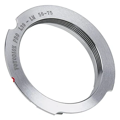 Abbildung von Fotodiox Pro 6Bit Lens Adapter Compatible with M39/L39 (50/75mm Frame Line) Lenses on Leica M Mount Cameras