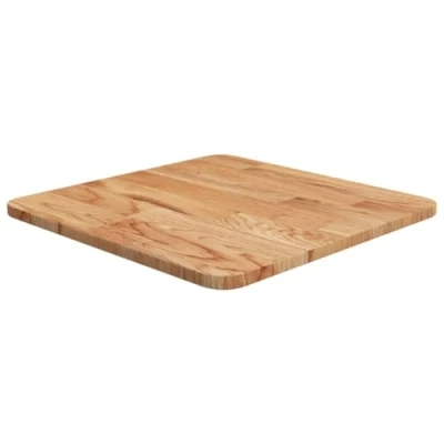 Abbildung von vidaXL Tischplatte Quadratisch Massivholzplatte Eichenplatte Holzplatte Platte Ersatztischplatte Hellbraun 40x40x1,5cm Behandelte Eiche