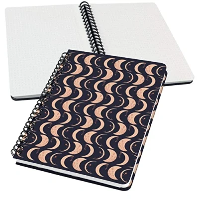 Abbildung von SIGEL JN624 Spiralblock Notizblock Bullet Journal Jolie, ca. A5, dot Lineatur, 120 Seiten, schwarz/beige, vegan, aus nachhaltigem Papier hergestellt