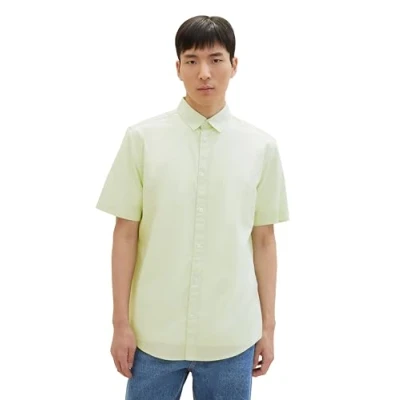 Abbildung von TOM Tailor Basic Kurzarm Hemd, Herren, Größe: 3XL, Tender sea green