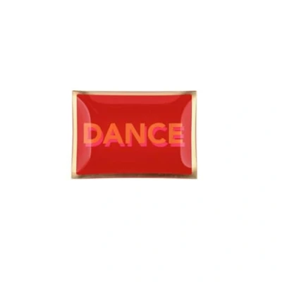 Abbildung von Gift Company Love Plates, Glasteller M, Dance, neon rot, 10x0,8x14,2cm
