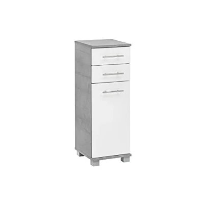 Abbildung von Schildmeyer Nitro Highboard 136973, steingrau/weiß matt, 30,3 x 32,6 88,6 cm