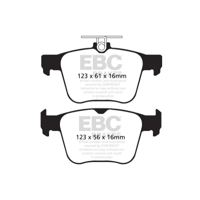 Abbildung von Bremsbelagsatz EBC BRAKES Yellow Stuff DP42173R, Hinten