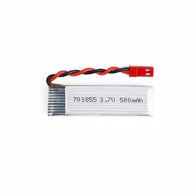 Abbildung von YUNIQUE GREEN CLEAN POWER Wiederaufladbare Lipo Batterie 3.7V 500mAh Kompatibel mit UDI und WLtoys Drohnen Stabile Leistung Überladungsschutz 57X17X8 mm 16 Gr, Silber