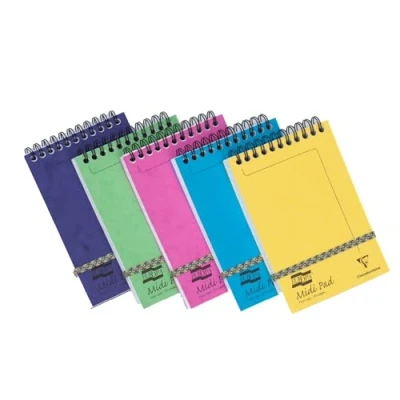 Abbildung von Clairefontaine 4937Z Packung mit 10 Europa Major Pad, Block Doppelspirale kopfseitig 10,2x15,2cm, 100 Blatt liniert, farbig sortiert, Stück