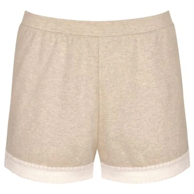 Abbildung von sloggi Relaxshorts &quot;GO Ribbed Short&quot;, Short mit lockerer Passform, weicher Spitzenbesatz